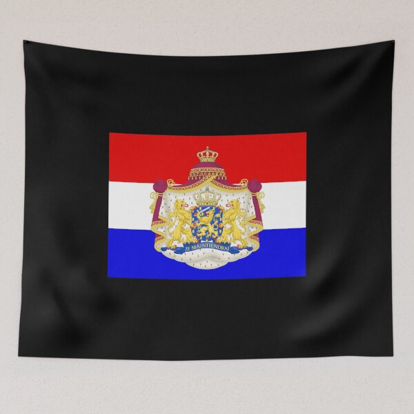 Item preview, Black Netherlands coat of arms flag designed and sold by AidanMDesigns.