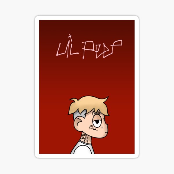 Lil Peep Album Cover Sticker For Sale By Devs Doodles Redbubble