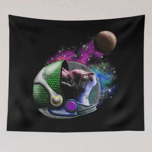Item preview, Astronaut Space Cat with Helmet  designed and sold by cosmicvisitor.