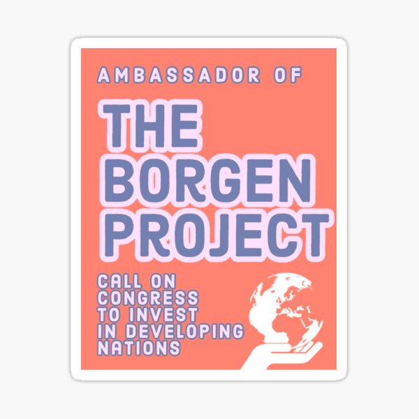 Borgen Project Ambassador (Peach) Sticker