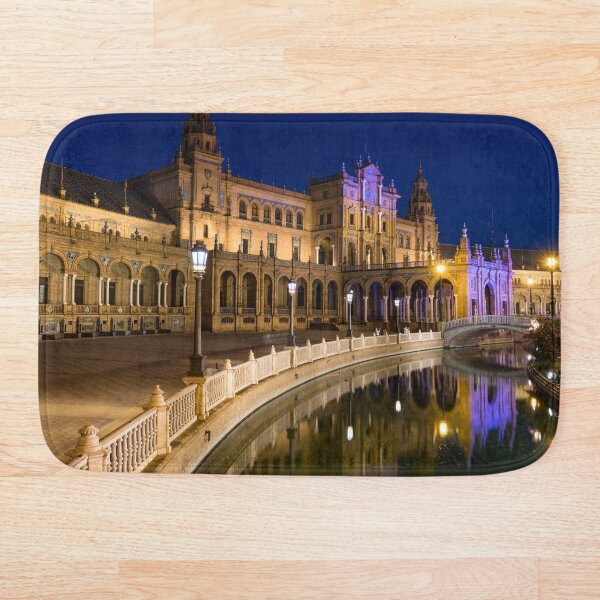 Item preview, Andalusian Night Magic - the Magnificent Plaza de Espana in Seville Spain designed and sold by Georgia Mizuleva.