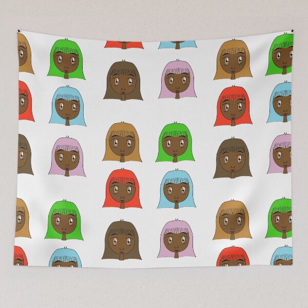 Item preview, Beautiful girl with colorful hair designed and sold by MargheritaLidia.