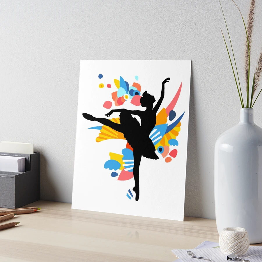アート・デザイン・音楽 No.29 BALLERINA Ballerina Silhouette Canvas 3D Pink Music Notes Dance Art