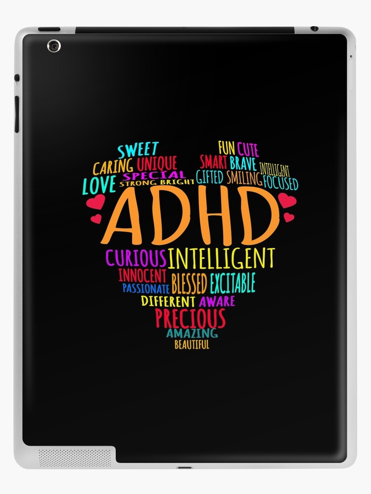 ADHD Awareness Support ADD Attention Disorder Love Heart Mom Dad Gifts  Sticker for Sale by TopTeeShop