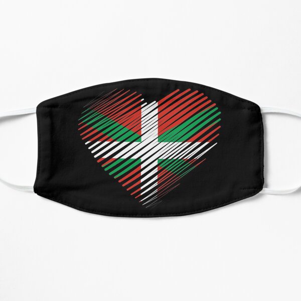 Proud to be Basque, Heart basque, Euskadi, Euskal Herria, basque flag, pride | line art Mask