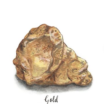 Artwork thumbnail, Watercolour Gold by phoebesleath
