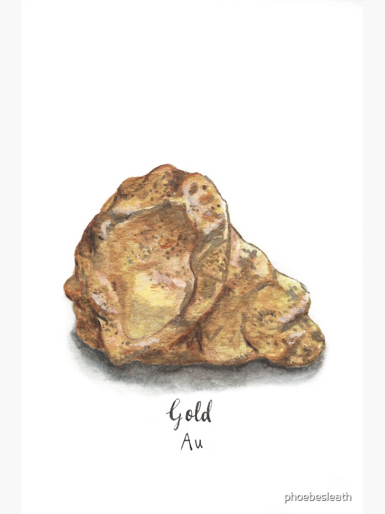 Thumbnail 3 of 3, Sticker, Watercolour Gold designed and sold by phoebesleath.