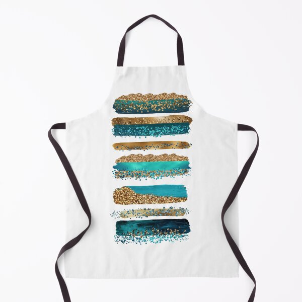 Item preview, Sparkling Mermaid Gold and Faux Teal Glitter Strokes designed and sold by MysticMarble.