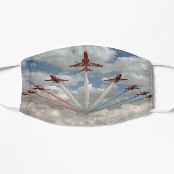 Red Arrows smoke on Flat Mask