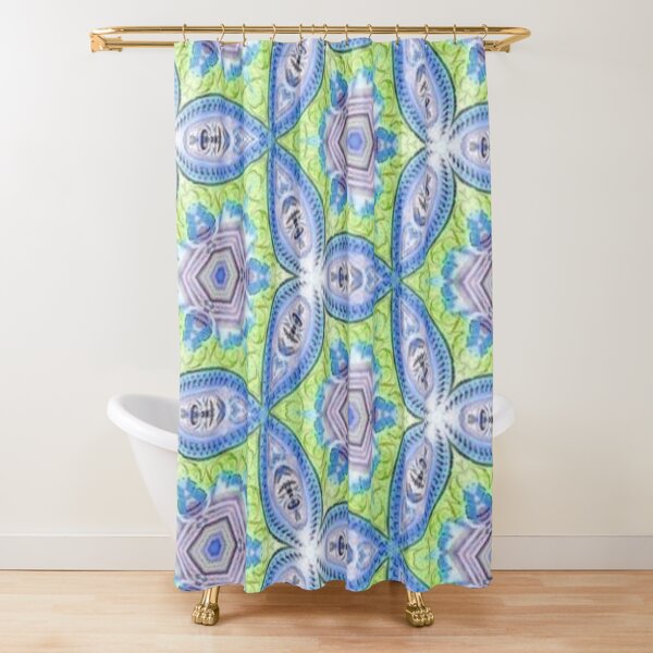 Wowww Blue Green Shower Curtain