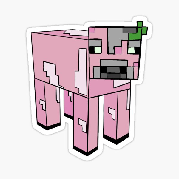 Minecraft Pink Stickers Redbubble - minecraft pink sheep roblox