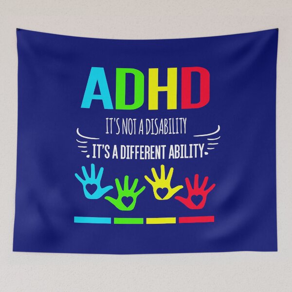 Item preview, ADHD Awareness Support ADD Attention Disorder Love Heart Mom Dad Gifts designed and sold by TopTeeShop.