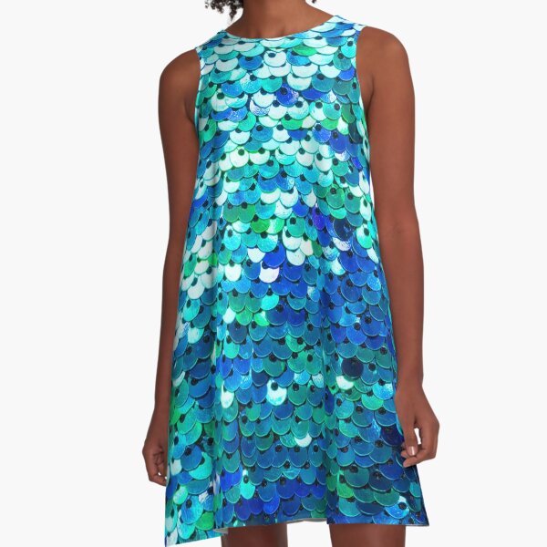 Beautiful sequins texture A-Line Dress