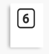 number 6 six Canvas Print