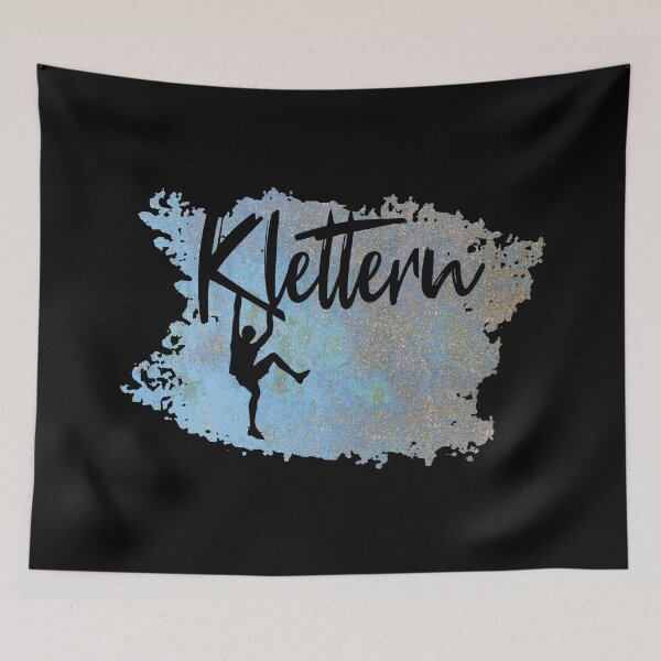 Item preview, Logotipo de escalada Escalador en pared de roca Regalo de escalada azul designed and sold by MadandMean.