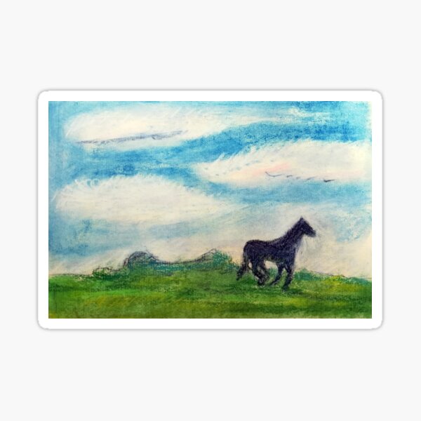 Das blaue Pferd ohne Namen Sticker