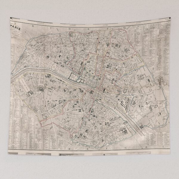 Item preview, Vintage Paris France Map (1842) designed and sold by BravuraMedia.