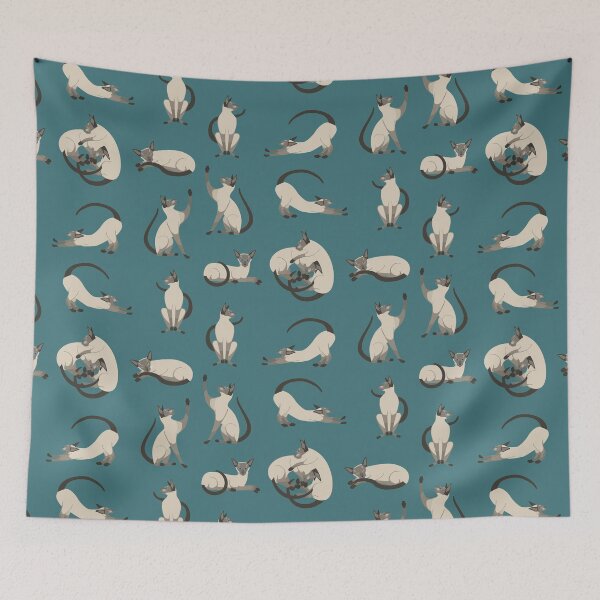 Item preview, Siamese cats repeating pattern designed and sold by erinpbo.