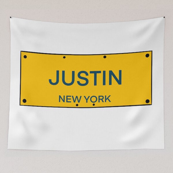 Artikelvorschau, New York Kennzeichen Name Justin entworfen und verkauft von LinhlyHarwell13.
