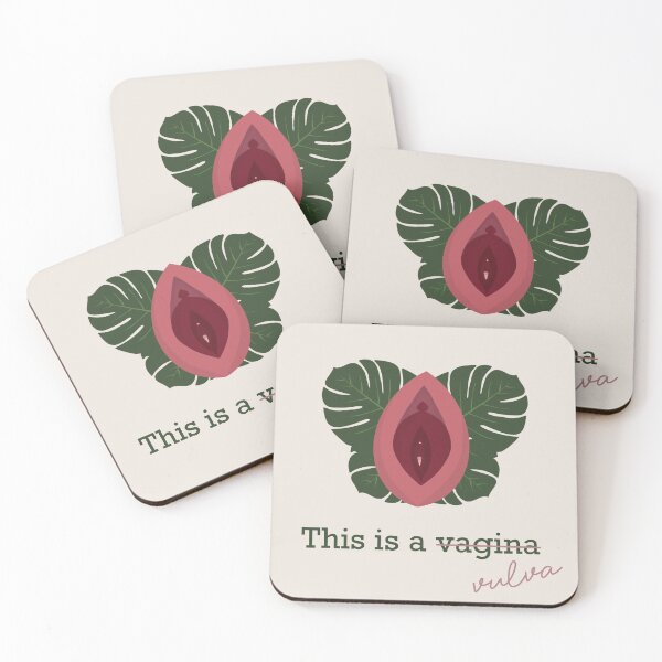 Item preview, This is a vulva (english version) - Feminist quote - Flower designed and sold by Sara Vissante.