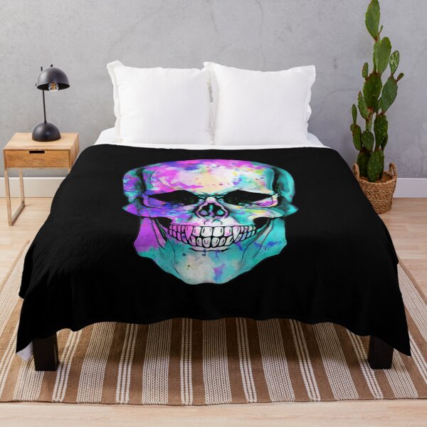 Item preview, Skull face Mask Sugar skull watercolor colorfull designed and sold by Collagedream.