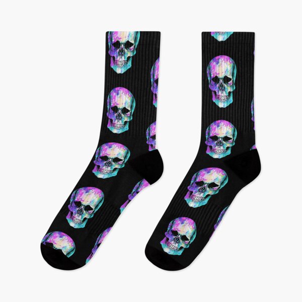 Item preview, Skull face Mask Sugar skull watercolor colorfull designed and sold by Collagedream.