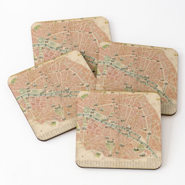 Item preview, Vintage Map of Paris France (1843) designed and sold by BravuraMedia.