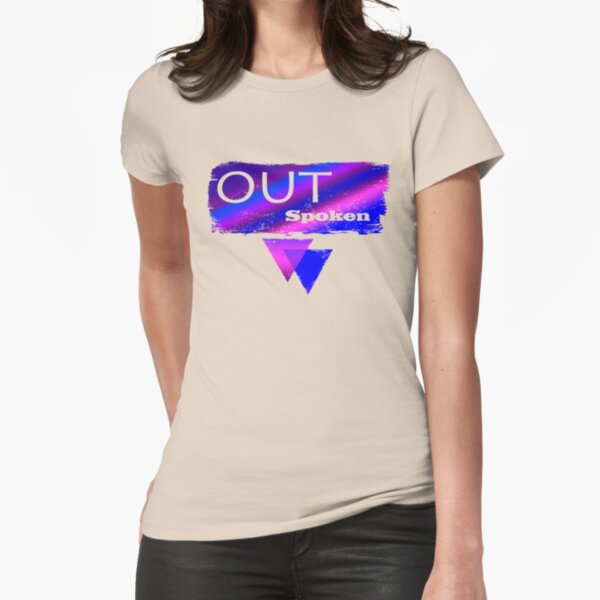 Out Spoken Bisexual Fitted T-Shirt