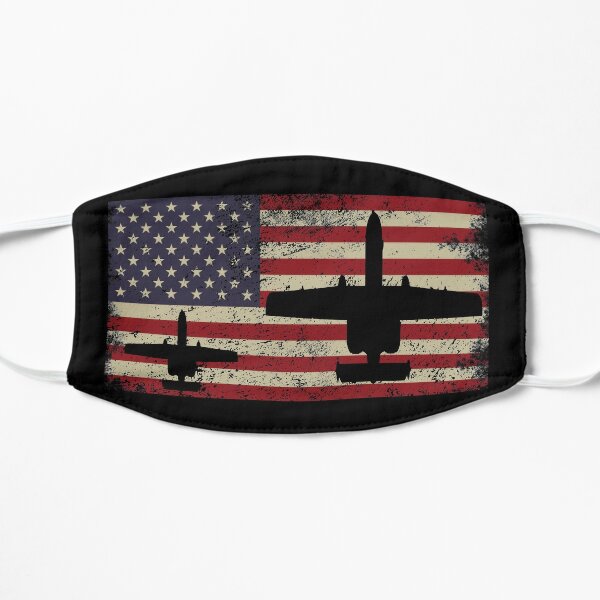 A-10 Thunderbolt II Warthog Plane Gift US Flag Flat Mask