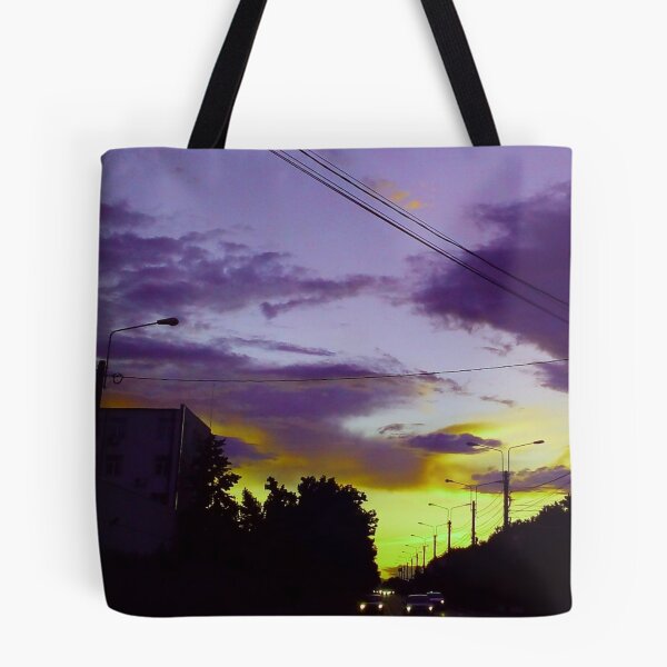 Item preview, Yellow and purple city sky designed and sold by IlonaP99.