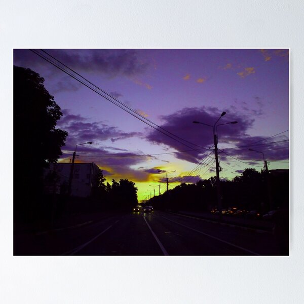 Item preview, Yellow and purple city sky designed and sold by IlonaP99.