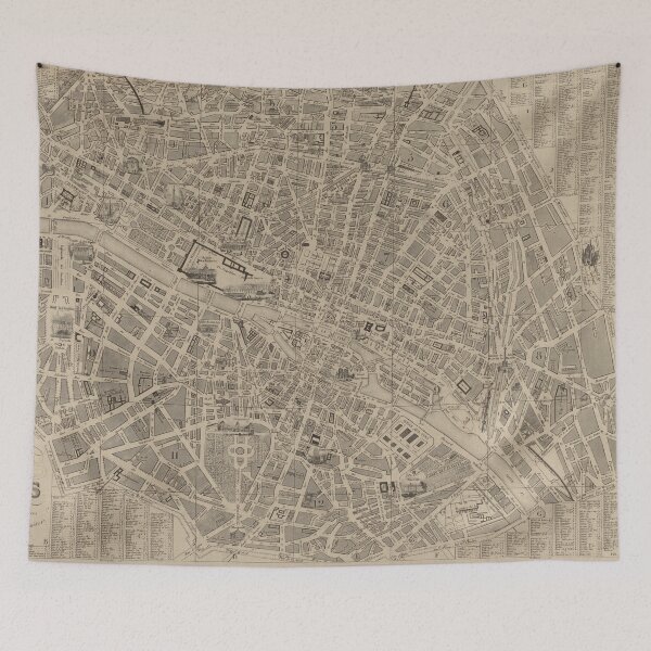 Item preview, Vintage Map of Paris France (1854) designed and sold by BravuraMedia.