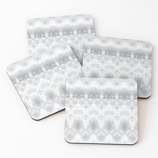 Item preview, White Silver Intricate Decorative Pattern designed and sold by RootSquare.
