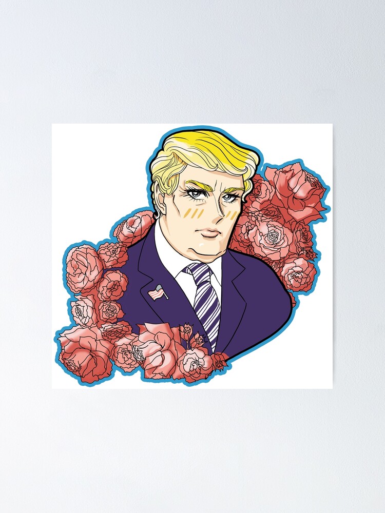 Anime President Trump Senpai Poster By Hinoraito Redbubble - simpie anima in roblox