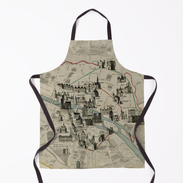 Item preview, Vintage Paris France Monuments & Landmarks Map (1860) designed and sold by BravuraMedia.