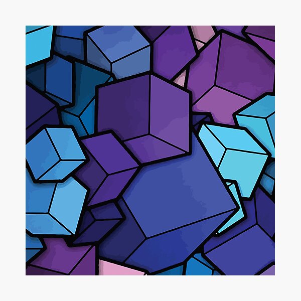 Item preview, Square and cubes pattern designed and sold by Ingrid Orlando Zon.