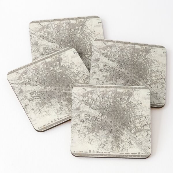 Item preview, Vintage Map of Paris France (1860) designed and sold by BravuraMedia.