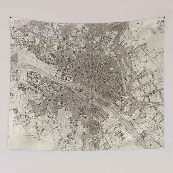 Item preview, Vintage Map of Paris France (1860) designed and sold by BravuraMedia.