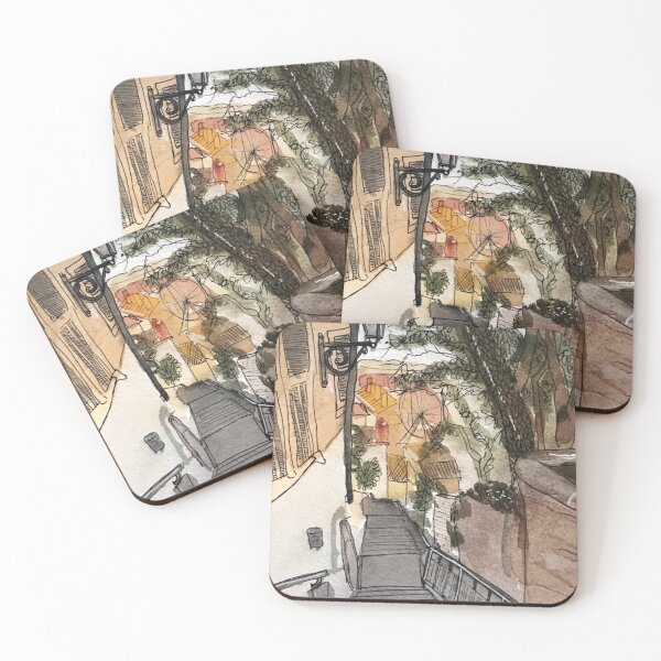 Item preview, watercolor cityline of lyon, france designed and sold by bluetectic.