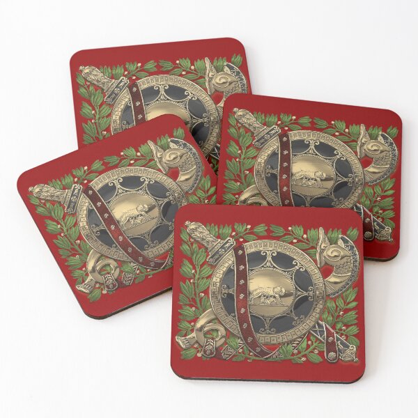 Item preview, Roman Military Attributes over Red Velvet designed and sold by Serge Averbukh Art Studio.