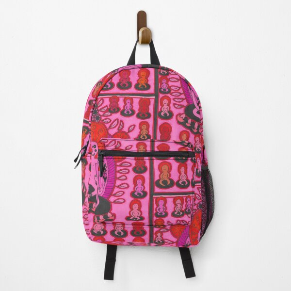 Pink Buddhist Meditation Piece Backpack
