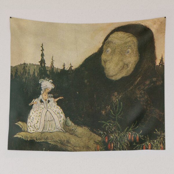 Aperçu de l'œuvre The giant Vintage John Bauer fantasy artwork créée et vendue par Vintage Designs +.