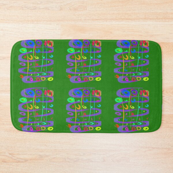 Item preview, green blue red circle green background  designed and sold by miaterinka.