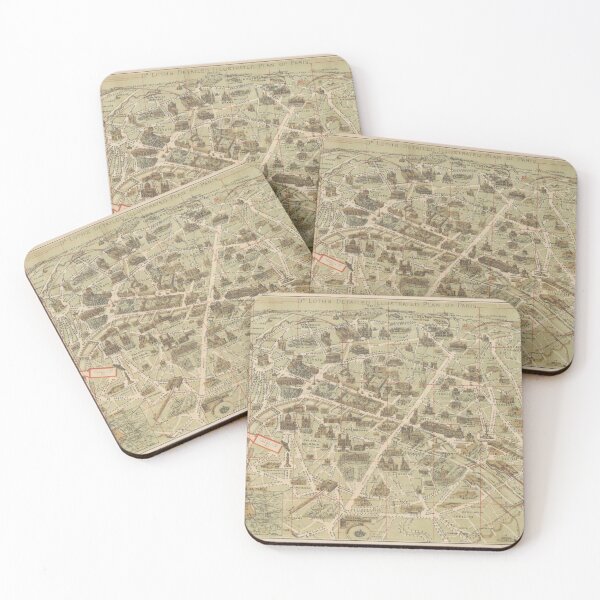 Item preview, Vintage Paris Monument & Landmark Map (1878) designed and sold by BravuraMedia.