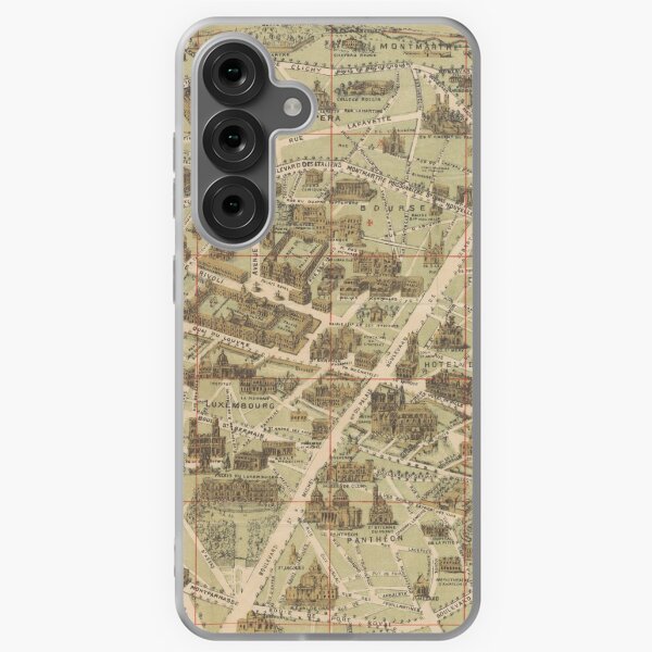 Item preview, Vintage Paris Monument & Landmark Map (1878) designed and sold by BravuraMedia.