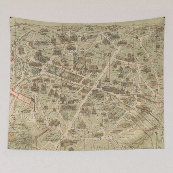 Item preview, Vintage Paris Monument & Landmark Map (1878) designed and sold by BravuraMedia.