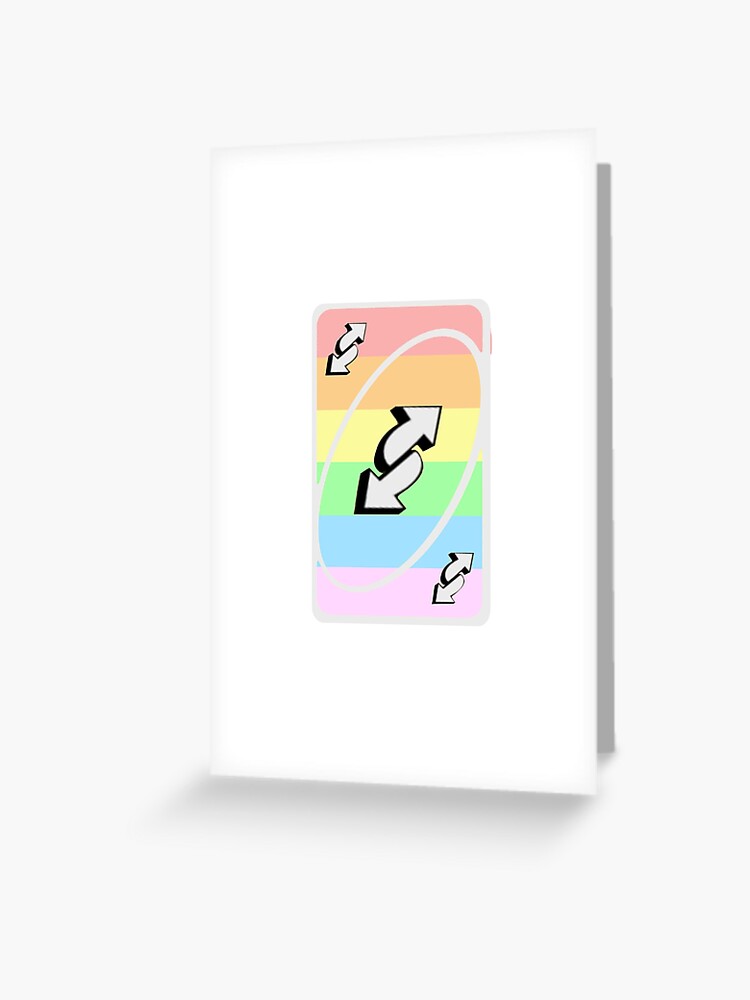 Uno Reverse Lesbian Pride Flag Sticker | Greeting Card