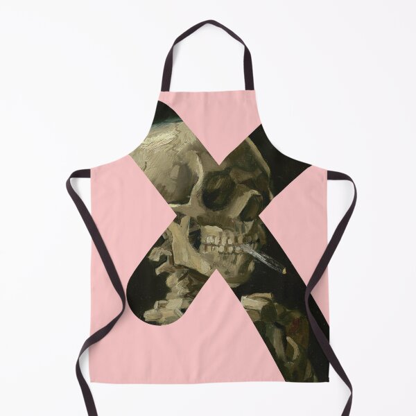 Item preview, van gogh smoking skeleton pink minimalist designed and sold by Maggie Hall.