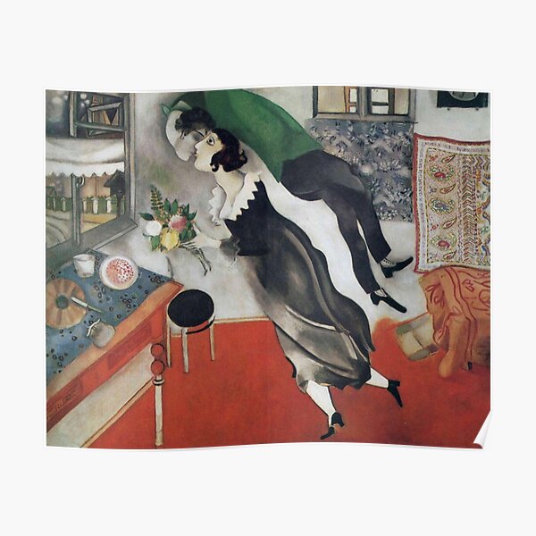 L'anniversaire (1915) de Marc Chagall Poster