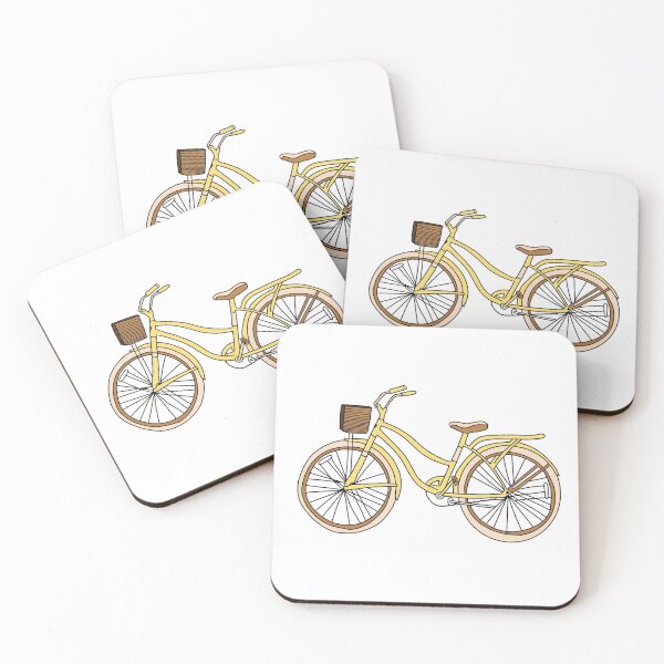 Item preview, yellow beach cruiser bike designed and sold by katiesully99.